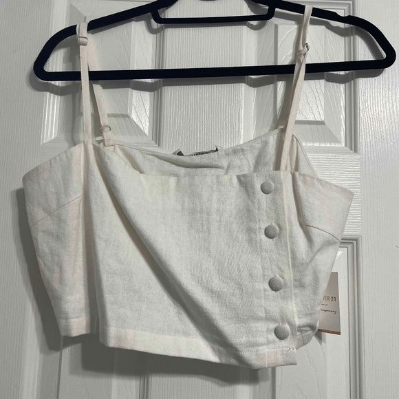Forever 21 Cropped Button Tank - Picture 1 of 2
